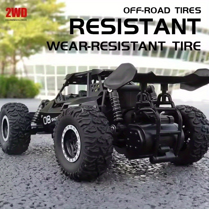 All terrain electric toy car, 1:16 scale model car, 2.4GHz R / C off-road car, top speed of 20 km / h, with headlights and shock absorbers, suitable for birthday gifts for boys over 3 years old - Image 3
