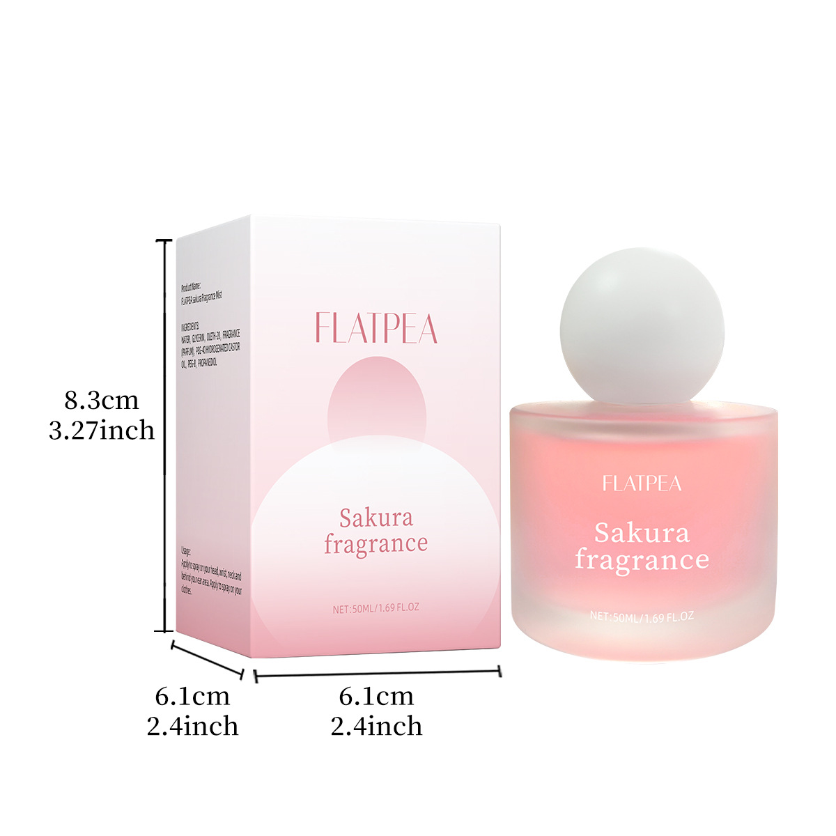 Hot-selling Cherry Blossom Women's Perfume Spray Natural Freshness Long-lasting Fragrance No Alcohol 50ml - Image 8