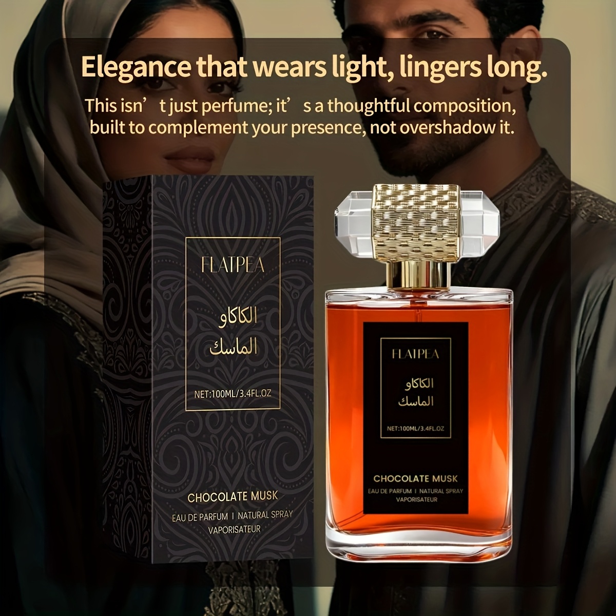 100ml women's perfume, chocolate, vanilla, musk, long-lasting sweet fragrance, women's fragrance spray, body/hair spray, alcohol-free, travel size, easy to carry, alcohol-free, suitable for daily/date/vacation/party, ideal gift for women/birthday gift/Chr - Image 3