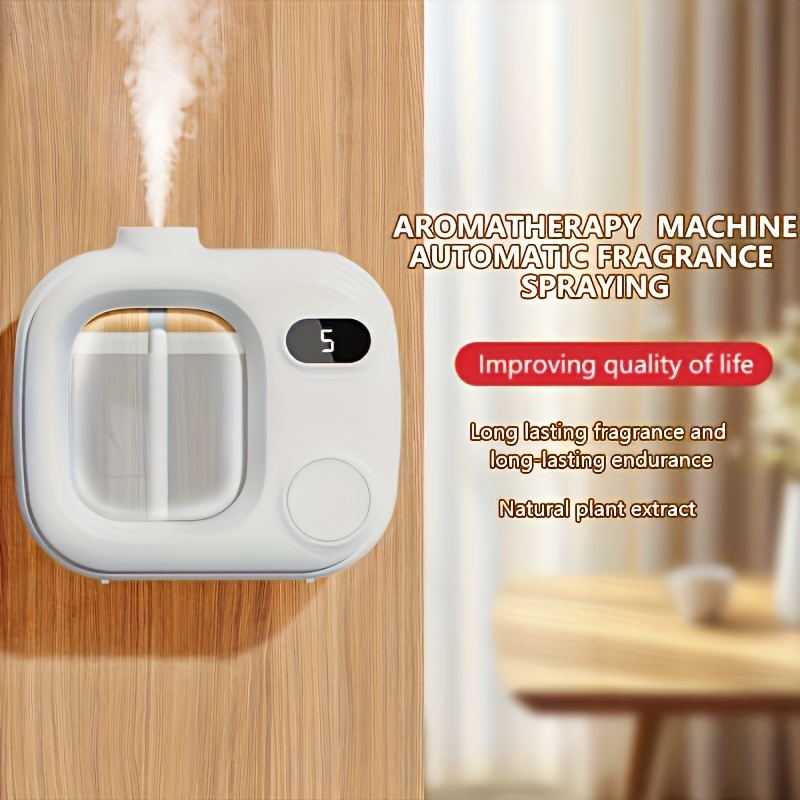 One-button switch, five adjustable intelligent aromatherapy diffuser - suitable for essential oils / perfumes, 500mAh rechargeable battery, USB charging, indoor air freshener, long-lasting home fragrance, smart diffuser with 5 adjustable timer, 500mAh USB - Image 3