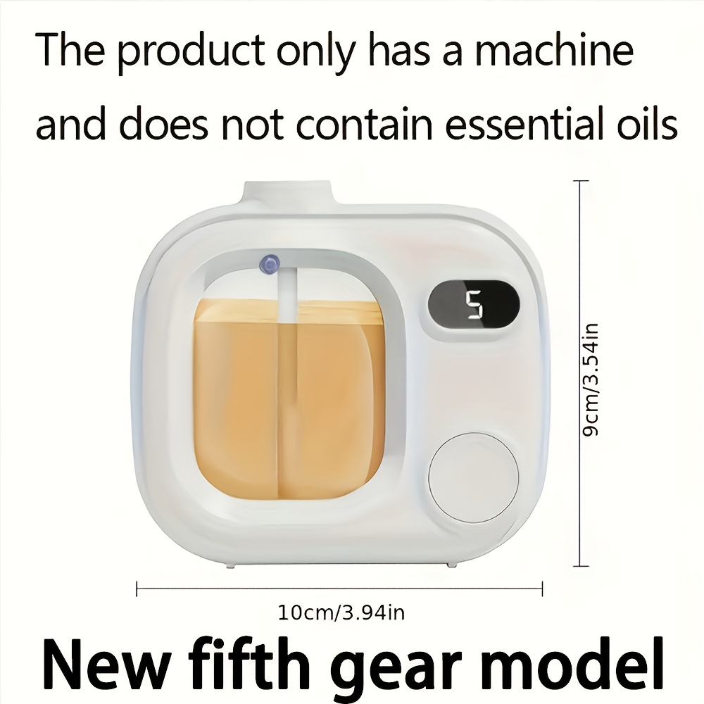 One-button switch, five adjustable intelligent aromatherapy diffuser - suitable for essential oils / perfumes, 500mAh rechargeable battery, USB charging, indoor air freshener, long-lasting home fragrance, smart diffuser with 5 adjustable timer, 500mAh USB - Image 5