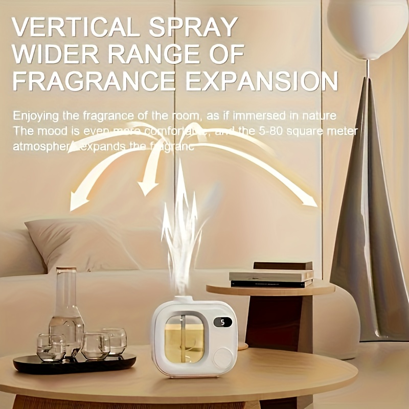 One-button switch, five adjustable intelligent aromatherapy diffuser - suitable for essential oils / perfumes, 500mAh rechargeable battery, USB charging, indoor air freshener, long-lasting home fragrance, smart diffuser with 5 adjustable timer, 500mAh USB - Image 7