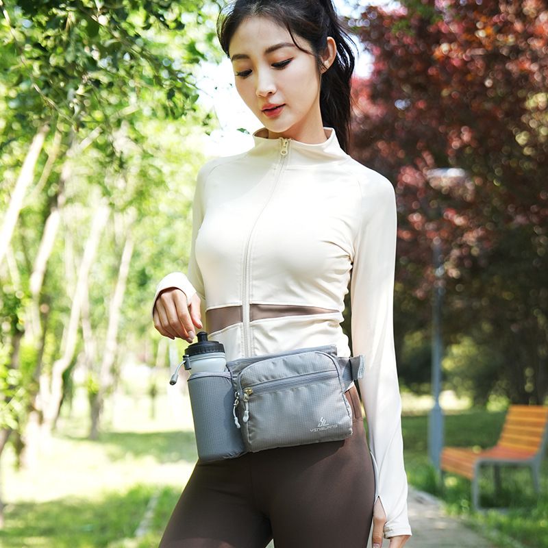 One pack sports outdoor leisure waist bag multifunctional can put water bottle belt bag waist mobile phone bag suitable for running fitness, shopping, hiking, school season, marathon competition and other scenes - Image 3