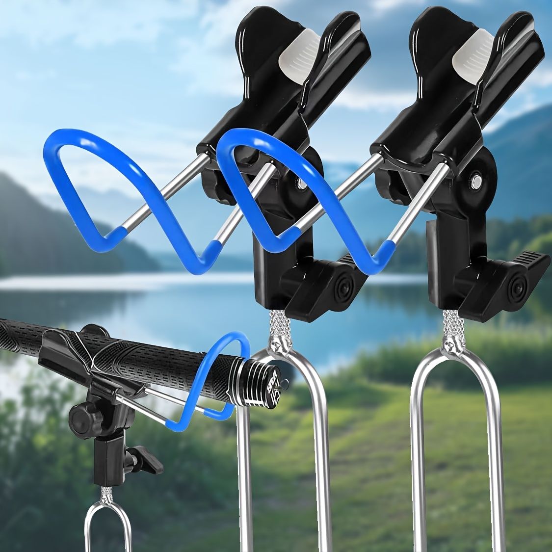 1-piece set upgraded shore fishing fishing rod stand, fishing farm fishing rod stand, ground fishing rod stand, beach raised fishing rod stand, anti-slip design, protect your fishing rod - Image 1