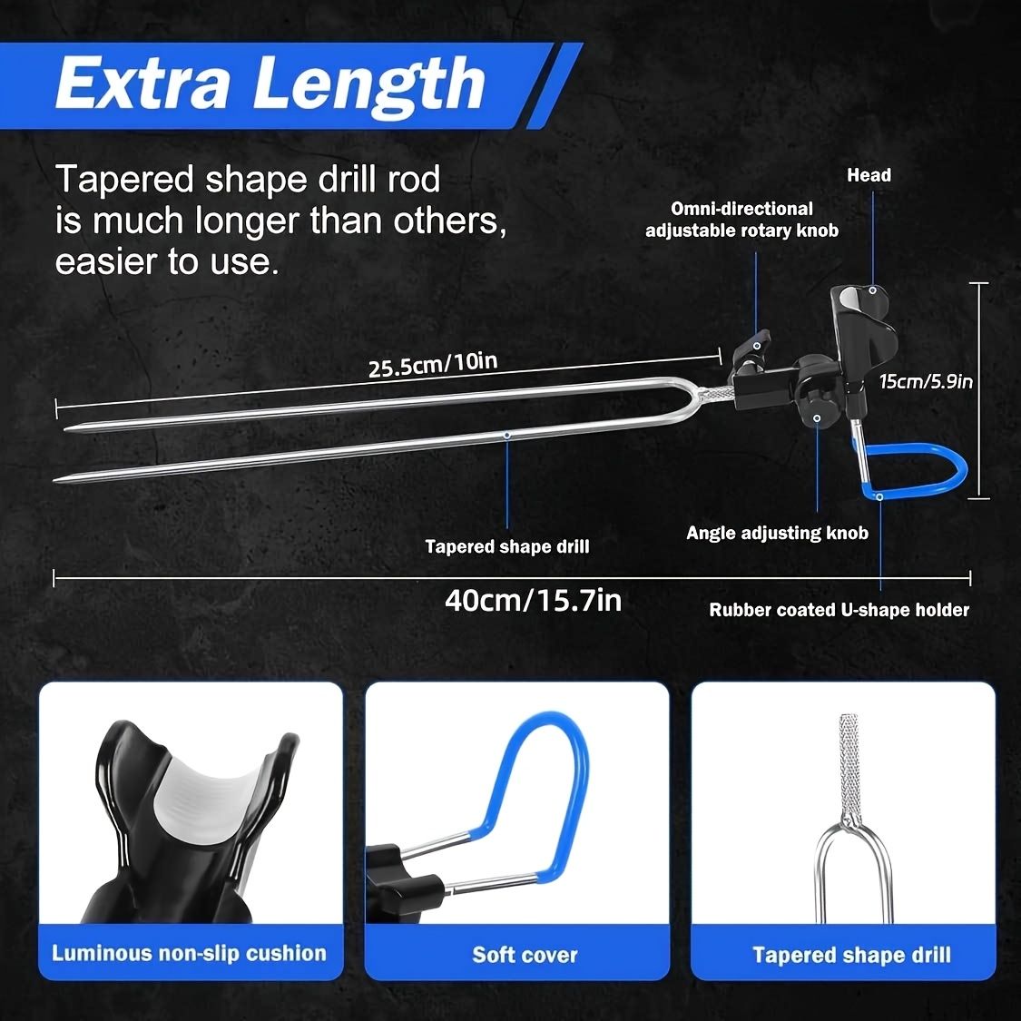 1-piece set upgraded shore fishing fishing rod stand, fishing farm fishing rod stand, ground fishing rod stand, beach raised fishing rod stand, anti-slip design, protect your fishing rod - Image 6
