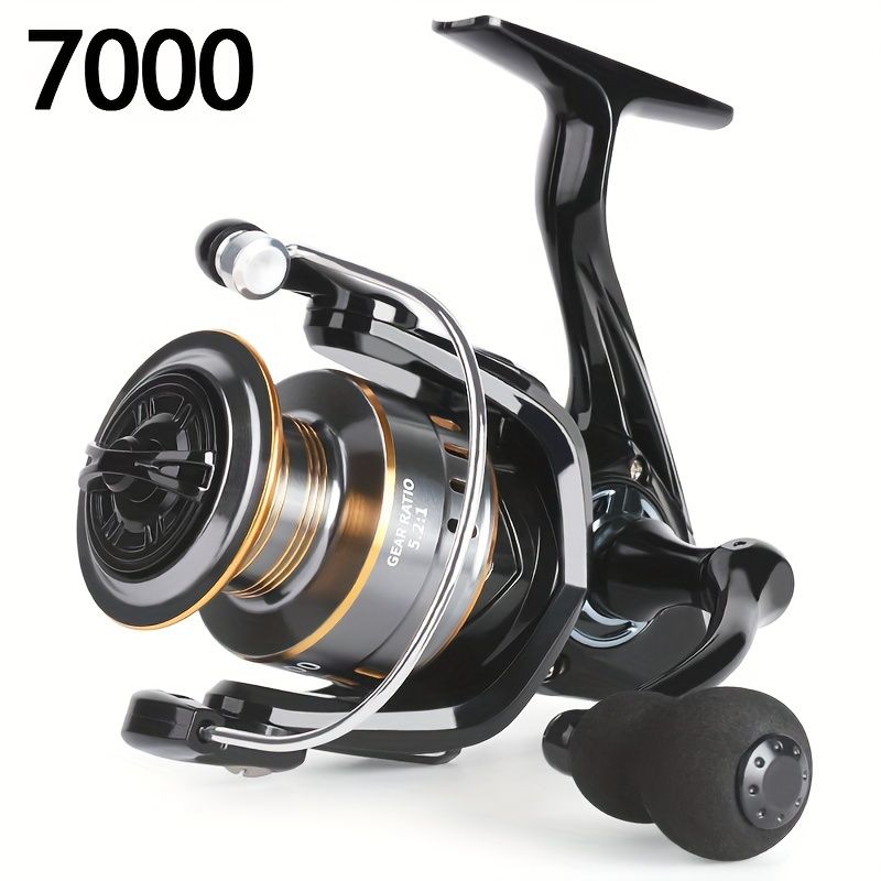 BILLINGS EK 7000 series, 5.2:1 gear ratio, maximum drag force 26LB, aluminum alloy metal line cup, spool reel, suitable for freshwater and seawater - Image 1
