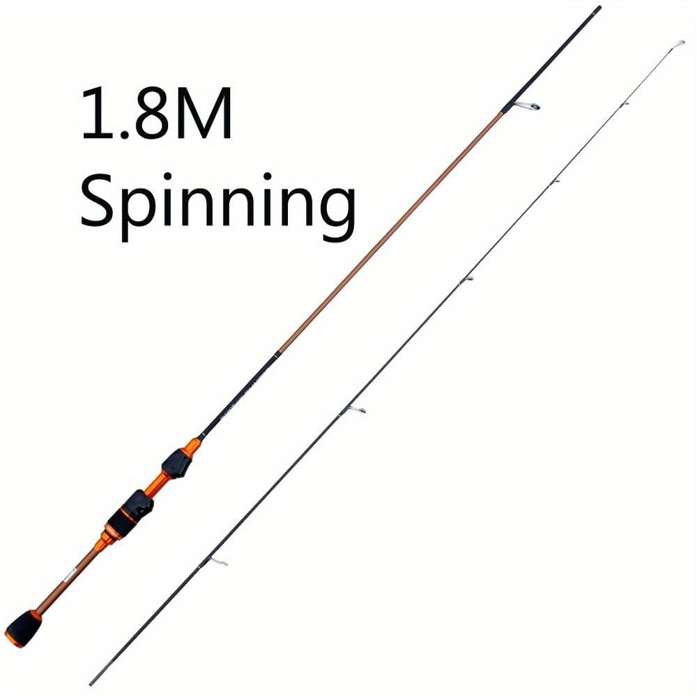 Ultra-light carbon micro-mouthe lures UL 1.8m ultra-soft solid straight handle slightly far-casting whitefish fishing rod - Image 2