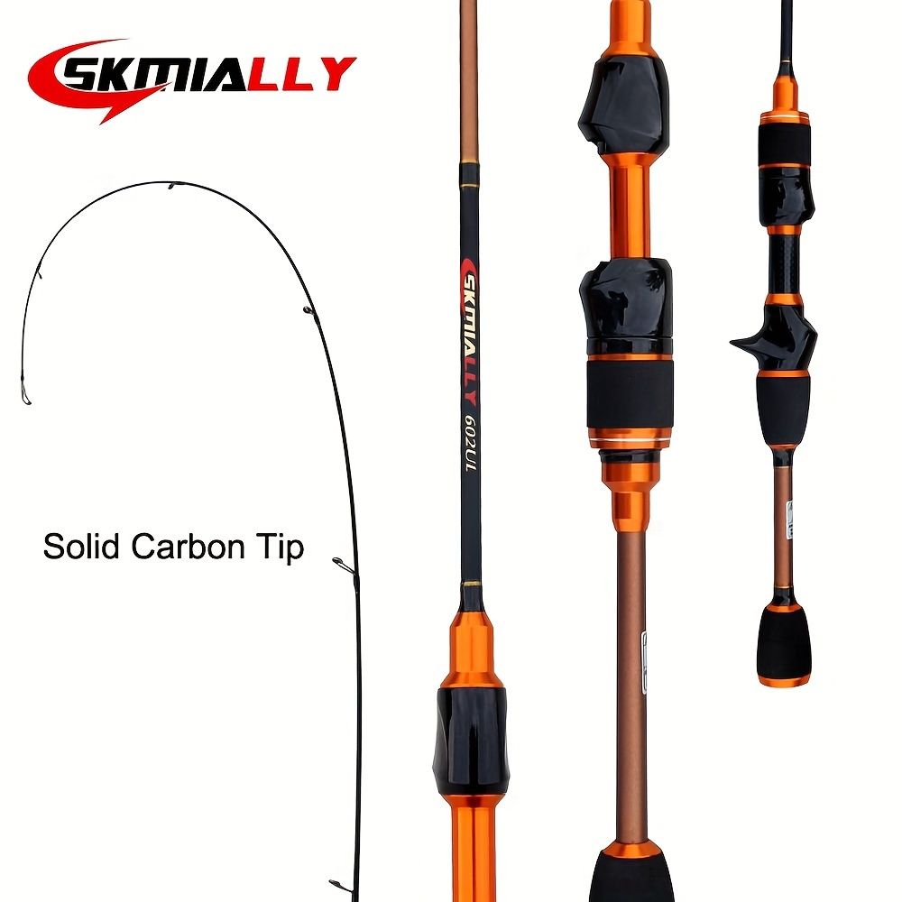 Ultra-light carbon micro-mouthe lures UL 1.8m ultra-soft solid straight handle slightly far-casting whitefish fishing rod - Image 7