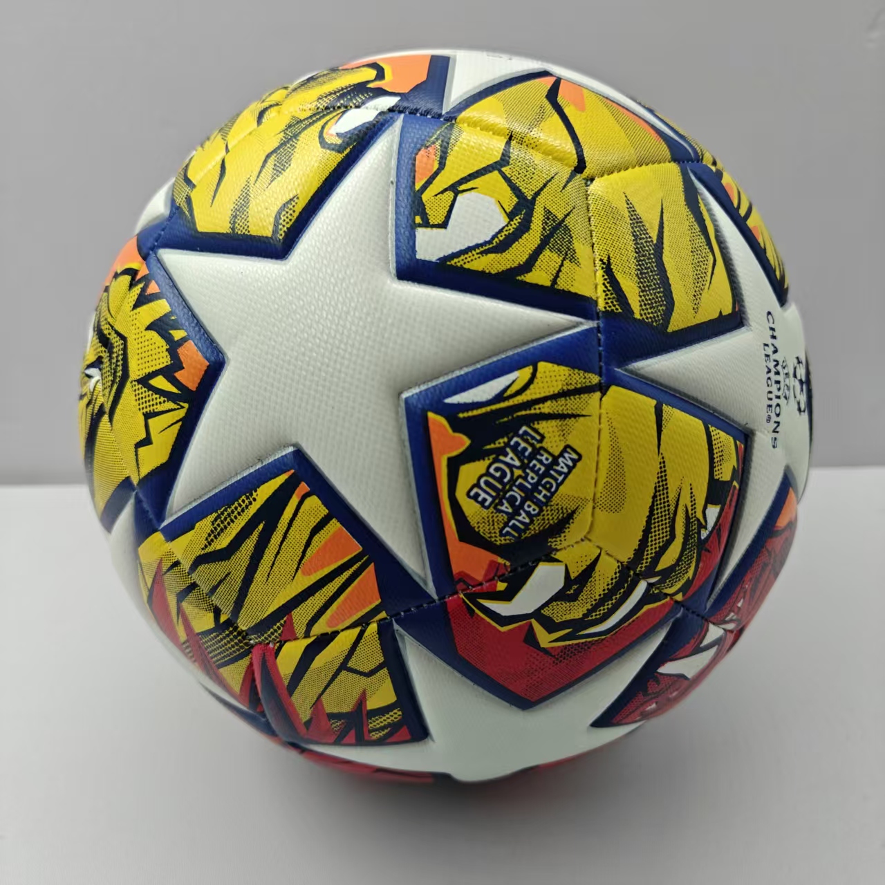 European Champions League painted football, seamless fit, perfect for family, school, club entertainment training and game excellent football - Image 1