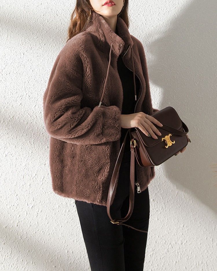 Women's  Faux Fur Jacket | Trendy & Warm Coat - Khaki - Size XL(AU XL/EU52) - Image 3