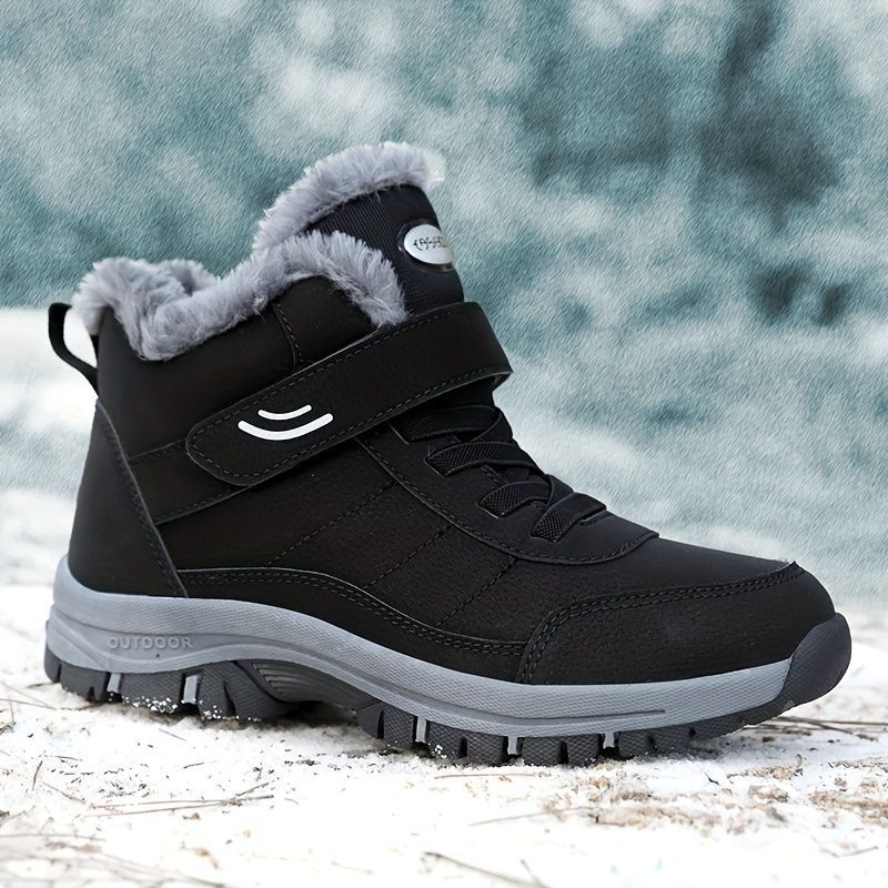 Women's winter boots, couple style, autumn and winter, men's and women's outdoor sports high-top hiking shoes, women's warm, fleece-lined, thick, slip-resistant, abrasion-resistant, soft sole, old people's shoes, parents' shoes, large size, short boots, m - Image 7