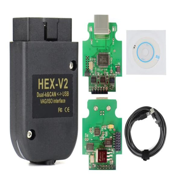 Car VCDS HEX-V 2 OBD2 diagnostic line, USB interface scanner with VCDS software, unlimited VIN, multi-language, Volkswagen Audi diagnostic line - Image 3