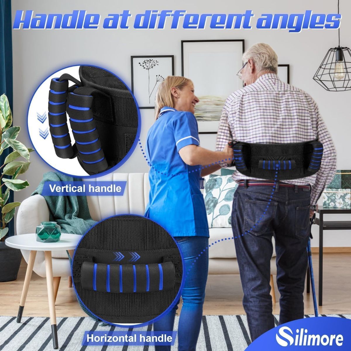 Gait Belt for Seniors with 7 Handles & Quick-Release Buckle | Gate belts medical for elderly, Gait Belt for Physical Therapy, Caregiver Assistance, Standing Support, Patient Transfer Belt - Image 5