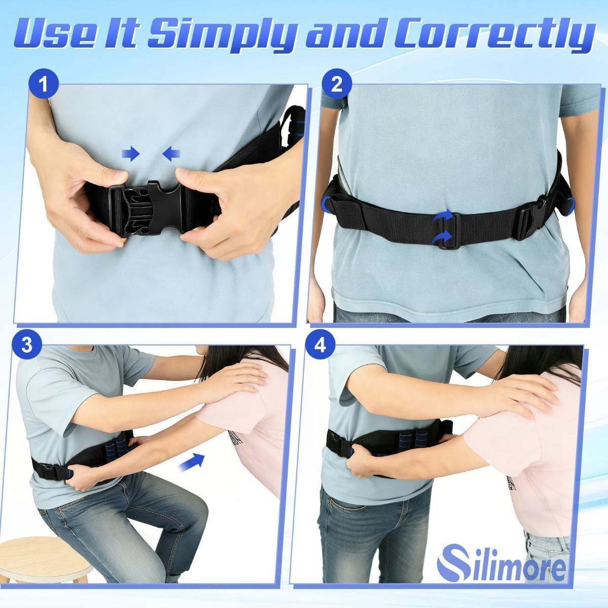 Gait Belt for Seniors with 7 Handles & Quick-Release Buckle | Gate belts medical for elderly, Gait Belt for Physical Therapy, Caregiver Assistance, Standing Support, Patient Transfer Belt - Image 7