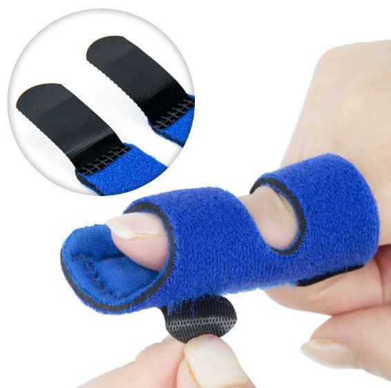 Finger Splint - Universal Finger Straightener - Broken and Trigger Finger Splints - Brace for Arthritis Pain and Support - Sprain Relief for Middle, Index, Ring, Pinky Fingers - Blue - Size 2 Pack - Image 1