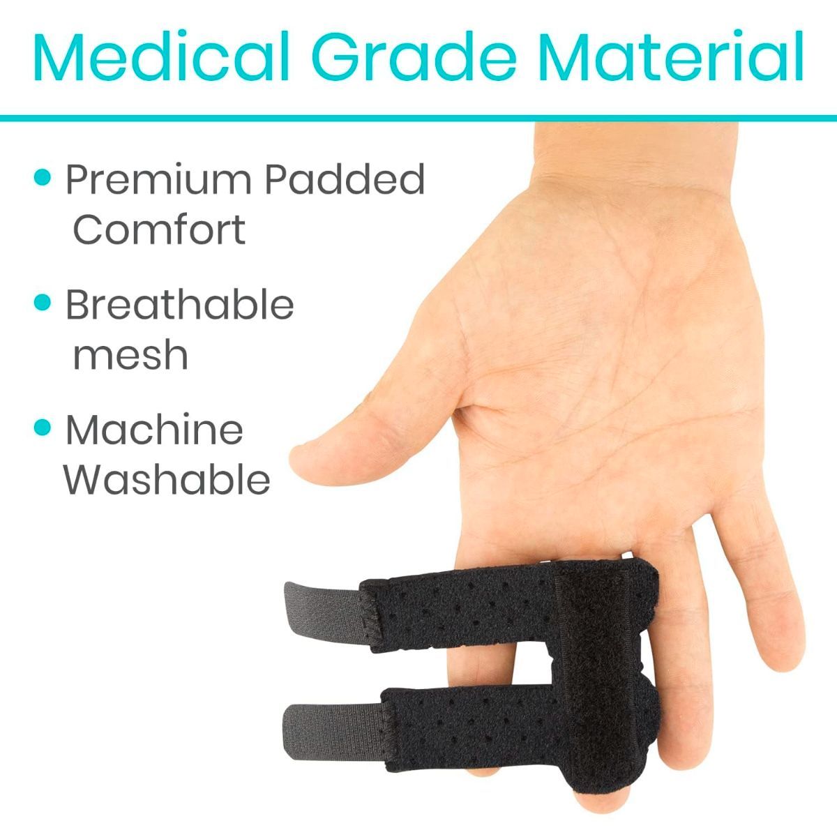 Finger Splint - Universal Finger Straightener - Broken and Trigger Finger Splints - Brace for Arthritis Pain and Support - Sprain Relief for Middle, Index, Ring, Pinky Fingers - Blue - Size 2 Pack - Image 6