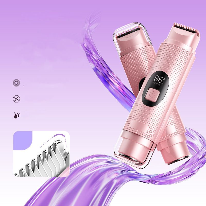 2-In-1 Hair Trimmer Portable Shaver Hair Removal Men'S Grooming Women'S - Pink - Size 20cm - Image 2