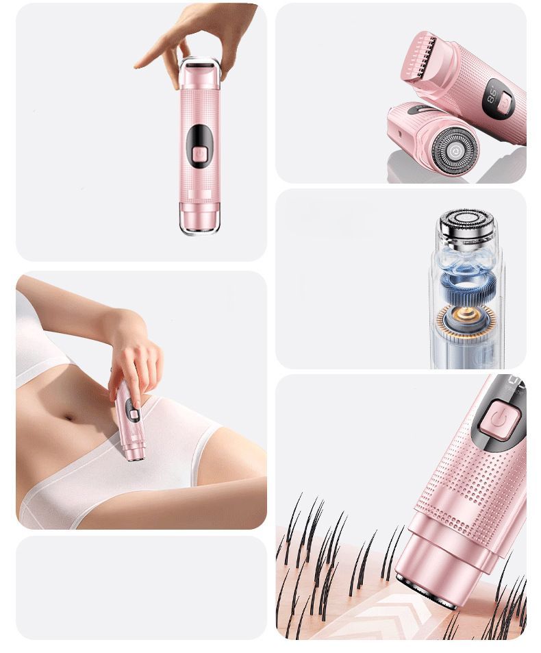 2-In-1 Hair Trimmer Portable Shaver Hair Removal Men'S Grooming Women'S - Pink - Size 20cm - Image 7