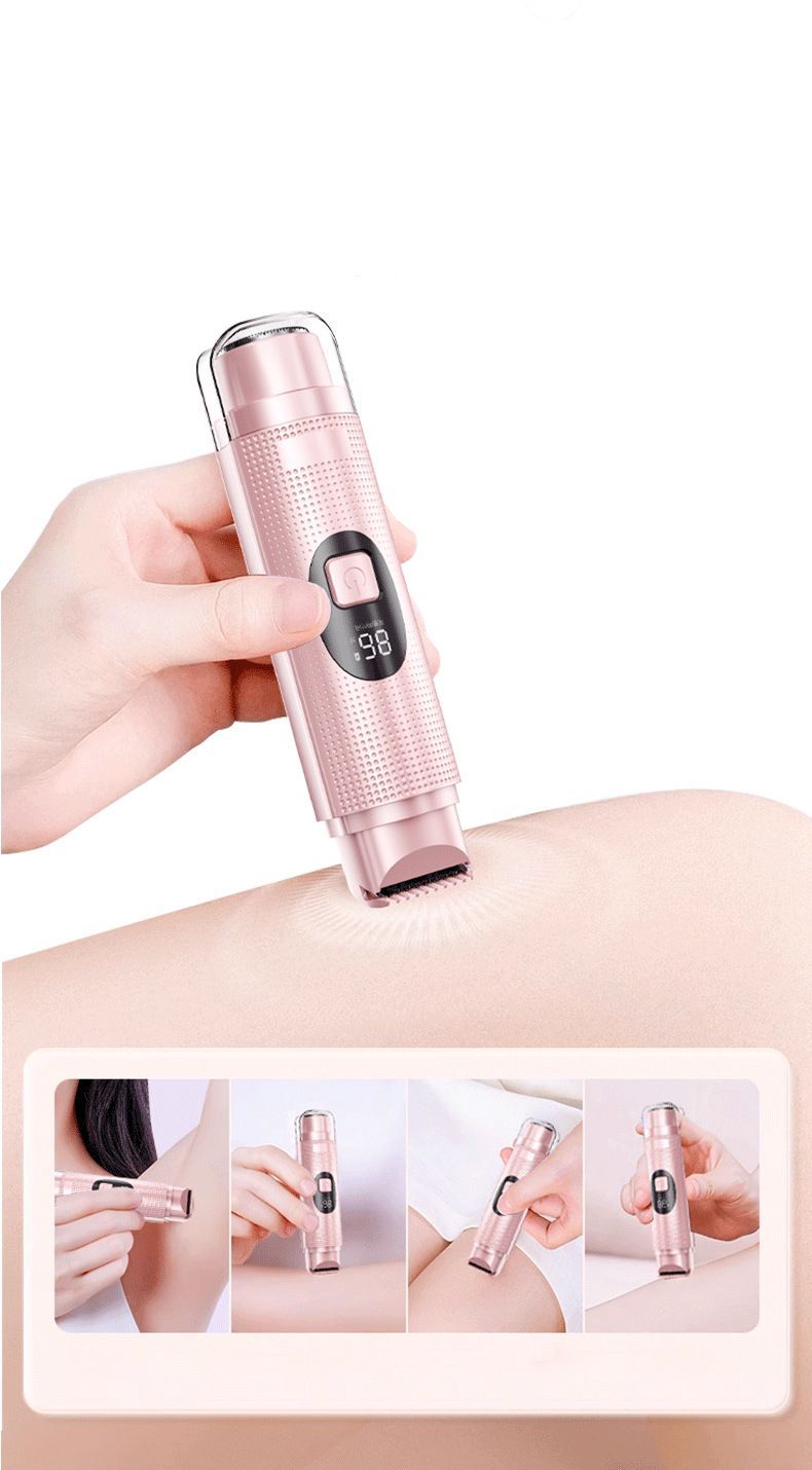 2-In-1 Hair Trimmer Portable Shaver Hair Removal Men'S Grooming Women'S - Pink - Size 20cm - Image 8