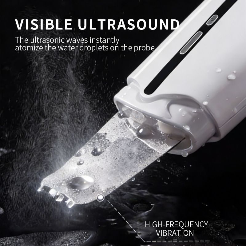 2-in-1 Ultrasonic Skin Scrubber & EMS Massager: Red/Blue Light Therapy for Deep Cleansing, Blackhead Removal & Essence Absorption - White - Size 20cm - Image 4