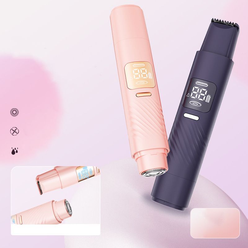2in1 Hair Trimmer Electric Shaver Portable Shaver Hair Removal Men'S Grooming - Pink - Size 18cm - Image 2