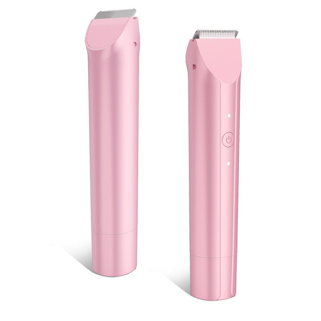 2-in-1 Waterproof Body Trimmer & Shaver – 3mm/6mm Guide, Floating Head, Painless Hair Removal for Women - Pink - Size 20cm - Image 1