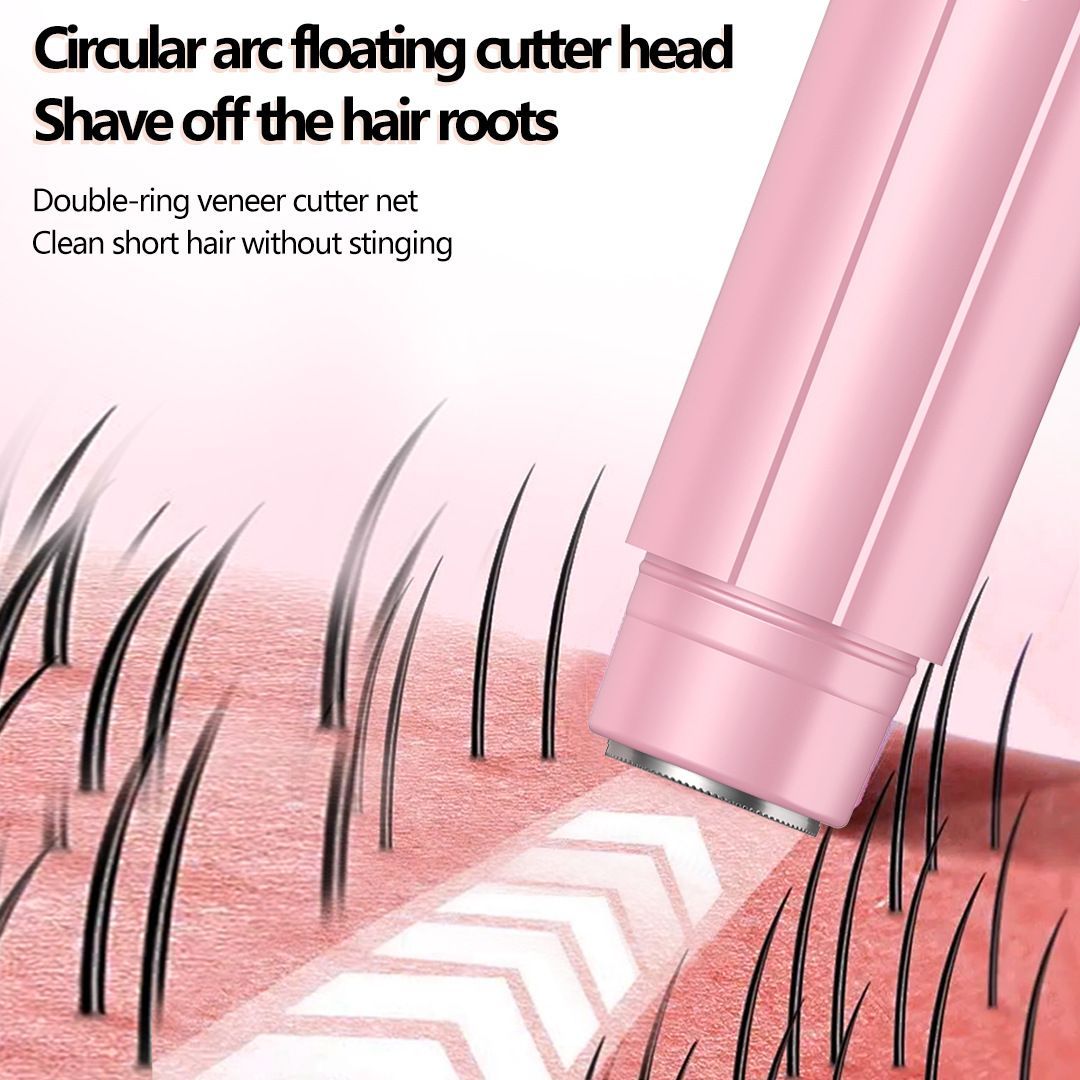 2-in-1 Waterproof Body Trimmer & Shaver – 3mm/6mm Guide, Floating Head, Painless Hair Removal for Women - Pink - Size 20cm - Image 5