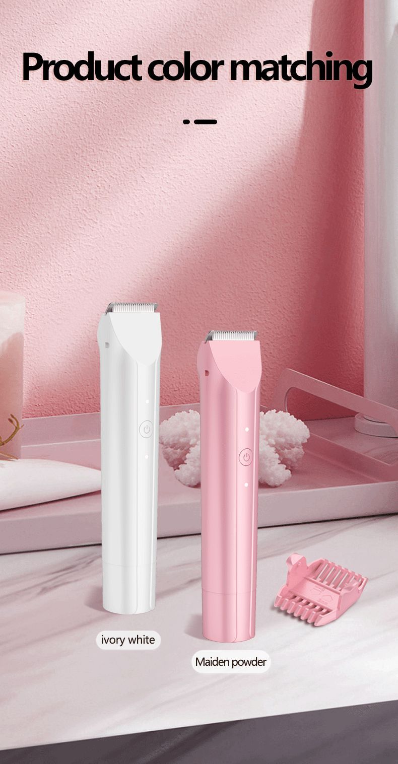 2-in-1 Waterproof Body Trimmer & Shaver – 3mm/6mm Guide, Floating Head, Painless Hair Removal for Women - Pink - Size 20cm - Image 8