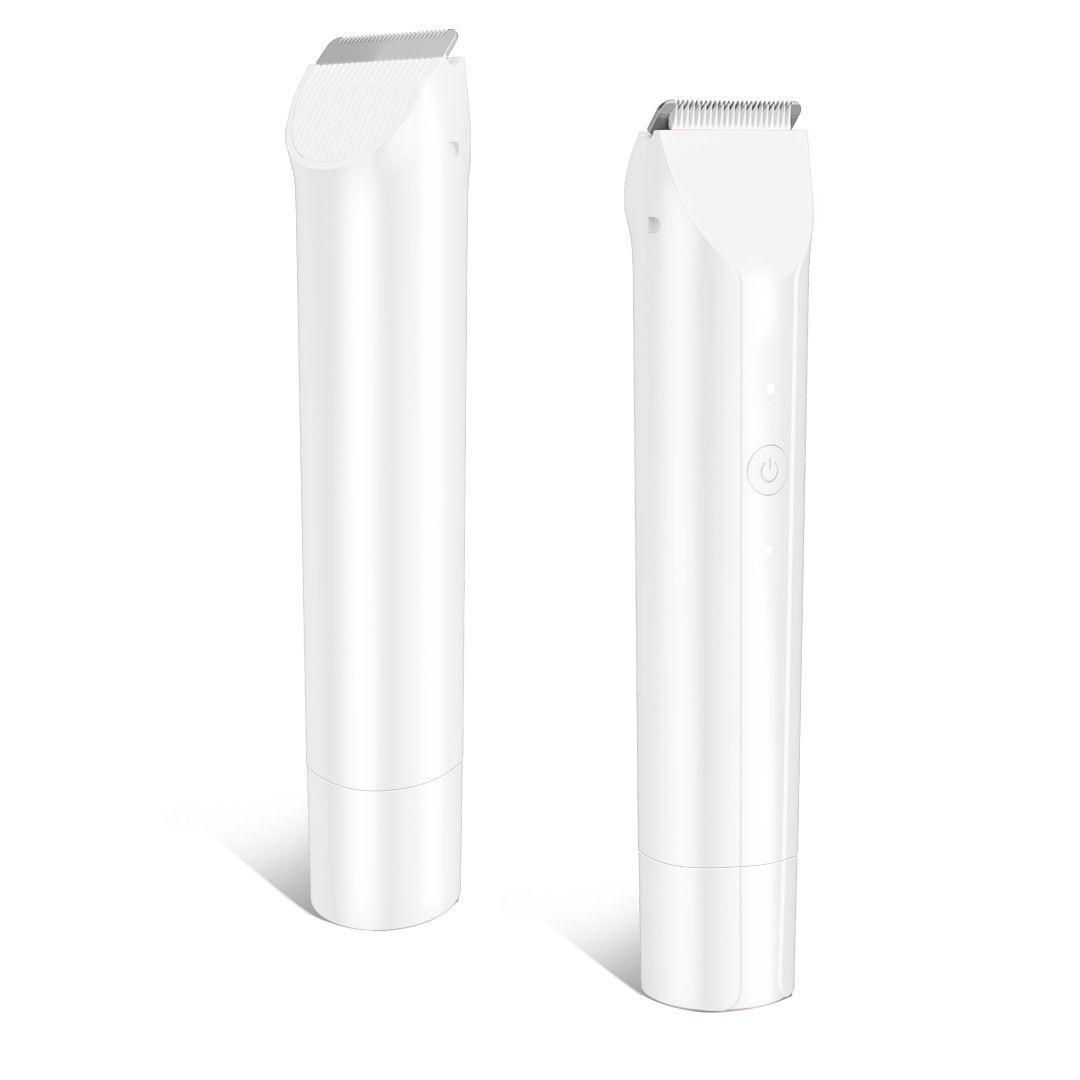 2-in-1 Waterproof Body Trimmer & Shaver – 3mm/6mm Guide, Floating Head, Painless Hair Removal for Women - White - Size 20cm - Image 1