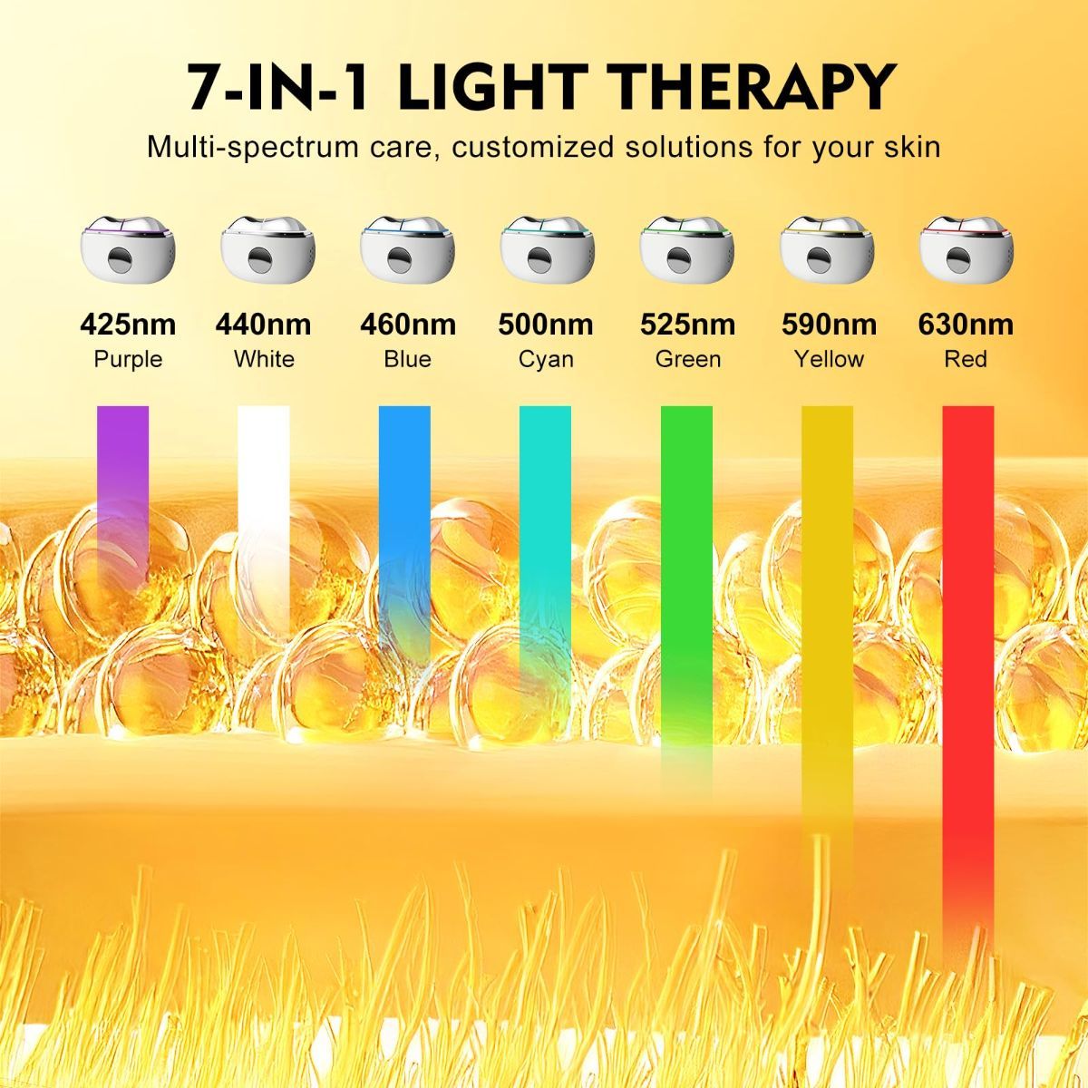 7-in-1 Red Light Facial Massager, Electric Gua Sha 7 Color LED Light Therapy for Face, Hot & Cold Facial Scraping Tool with Vibration, Pulse, Heated Lifting, Ice Roller - Image 3