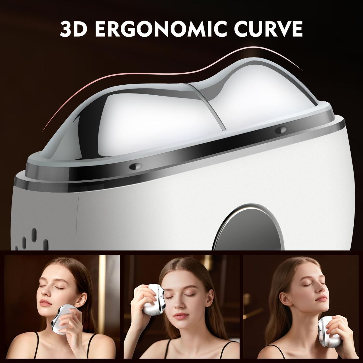 7-in-1 Red Light Facial Massager, Electric Gua Sha 7 Color LED Light Therapy for Face, Hot & Cold Facial Scraping Tool with Vibration, Pulse, Heated Lifting, Ice Roller - Image 5