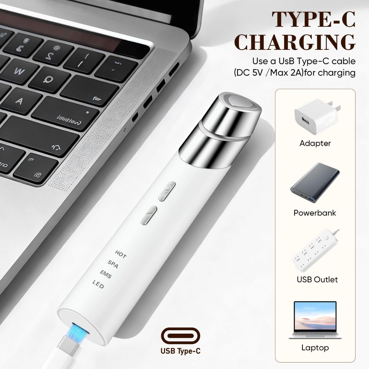 Advanced 4-in-1 Facial Device, Microcurrent Face Massager with Heat Therapy & Vibration, LED Light for Anti-Aging, Puffiness and Boosting Serum Absorption - Image 3