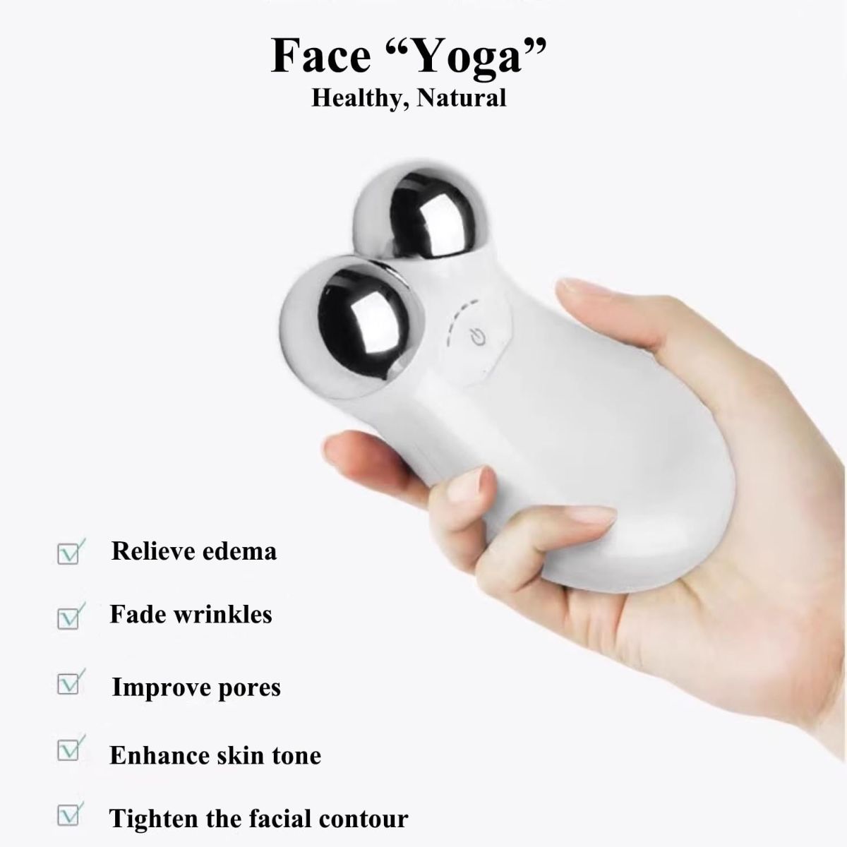 Microcurrent Facial Device,Enhances The Ability to Lift The Face and Tighten The Skin,Facial Wrinkle Equipment - White - Size 106mm - Image 5