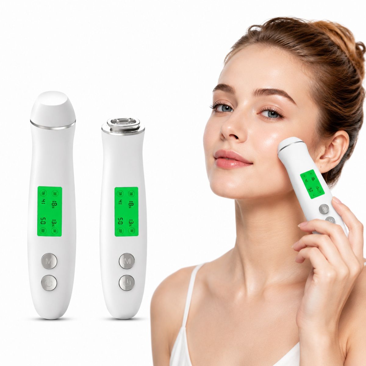 Professional Skin Moisture Tester, Digital Facial Oil Detector, High Precision Skin Hydration Analysis Meter, Hydration monitor,Portable Skin Analyzer with LCD Display & Fluorescent Agent Detection - Image 1