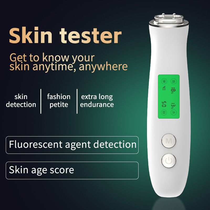 Professional Skin Moisture Tester, Digital Facial Oil Detector, High Precision Skin Hydration Analysis Meter, Hydration monitor,Portable Skin Analyzer with LCD Display & Fluorescent Agent Detection - Image 2