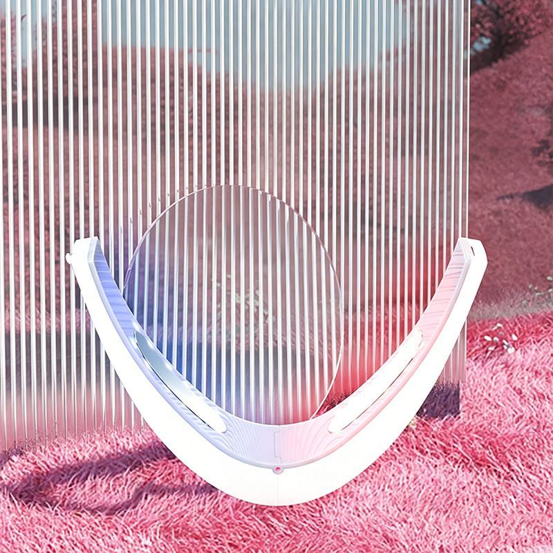 Smart V-Face Beauty Device with Red/Blue Light & Microcurrent - 8 Modes, Adjustable Intensity, Constant Heat Massager for Skin Tightening & Contouring, Wireless Remote Included - White - Size 200mm - Image 3
