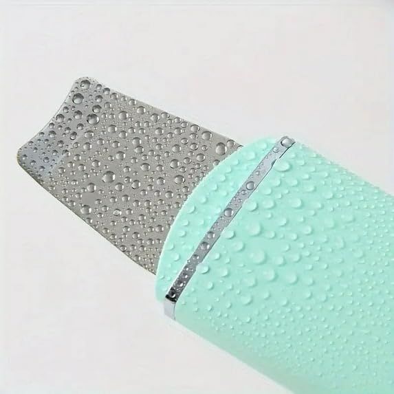 Skin Scrubber Face Skin Spatula Facial Scrubber Spatula for Deep Cleansing Blackhead Remover Pore Cleaner with 4 Modes - Green - Size 172mm - Image 4