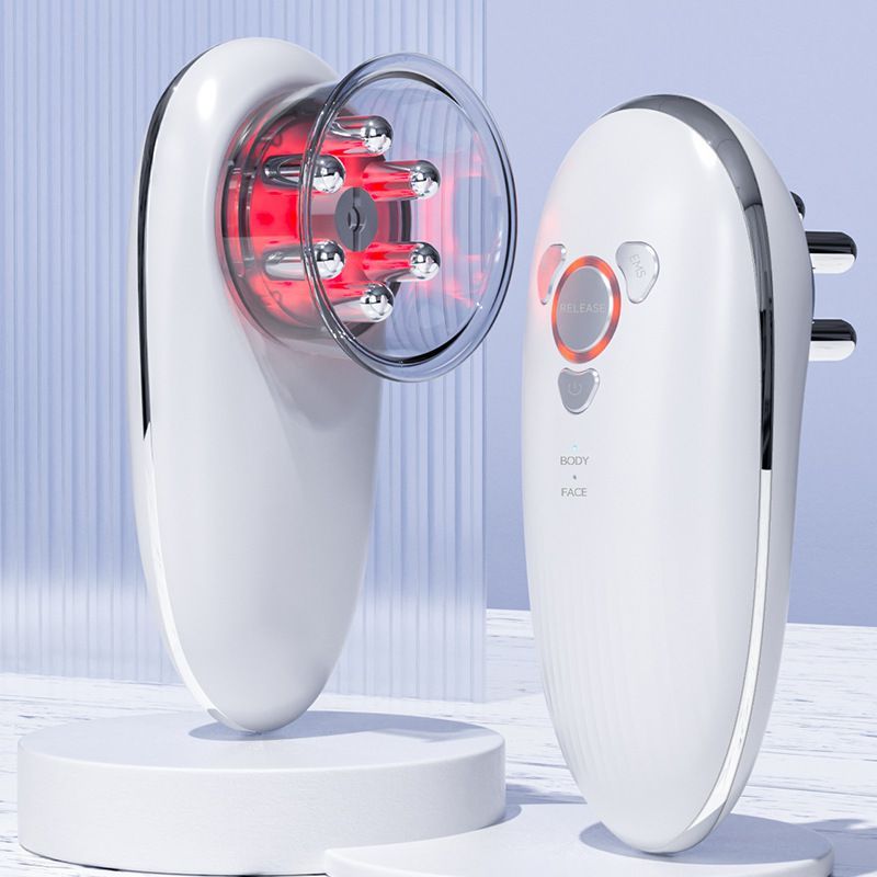 Body Sculpting Machine with Red Light Therapy for Face & Body, Cupping Therapy, Electric Cellulite Massage Tool with 2 Cups, Gift for Women - White - Size 14cm - Image 1