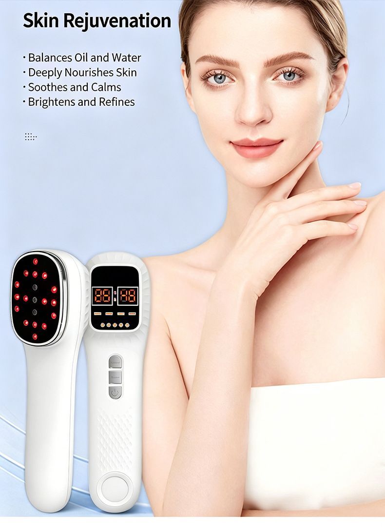 Red Light Spectrometer Device, 3 * 808nm Infrared 16 * 650nm Beads, 4 Modes 12 Levels Timer Home Handheld Spectrometer for Body Joints Muscles Relaxation Reduce Fatigue - Image 8