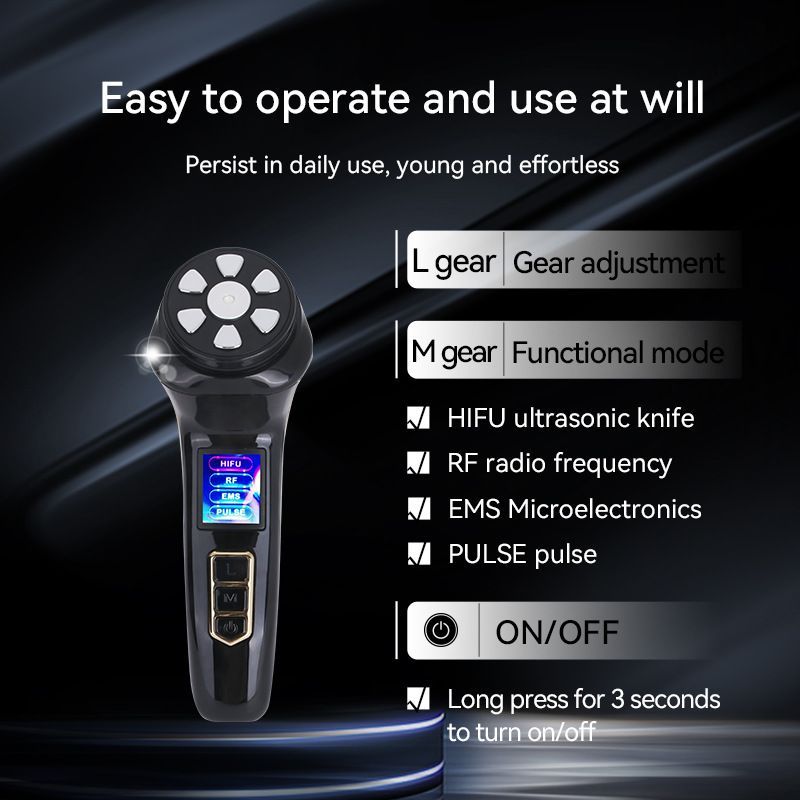 Facial Massager Device – Skin Care Tool for Anti-Aging– Face Lifting & Toning Massager for Hydration & Radiance – Home Spa for Women (Black) - Image 4