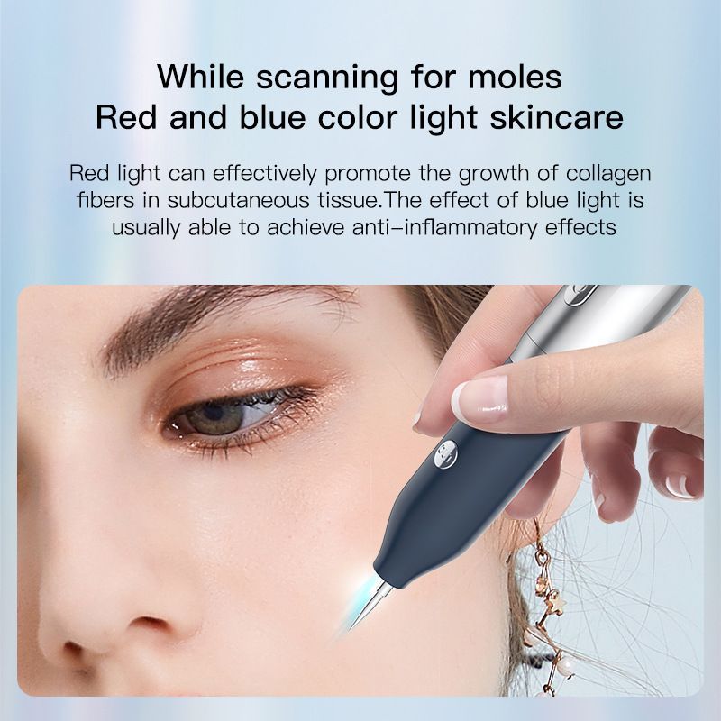 Dotting Mole Pen Nevus Removal Tool Spot Remover Red Blue Light Therapy Beauty - Image 3