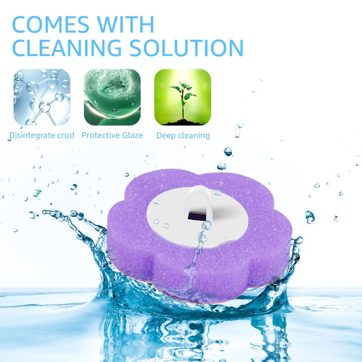 36 Pack Disposable Toilet Bowl Cleaner Wand Refills, 360° Sponge Replacement Heads for Wall Mounted Brush System, Hygienic Deep Cleaning Bathroom Scrubber Pads - Image 5