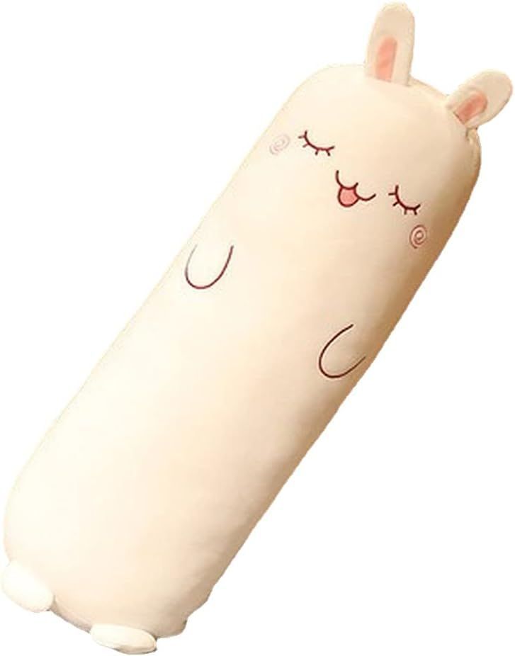 Long-Shaped Pillow Plush Pillow Hugging Pillow Soft Pillow Sleeping Pillow Gift - Beige - Size 33in - Image 1