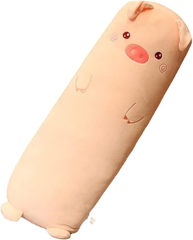 Long-Shaped Pillow Plush Pillow Hugging Pillow Soft Pillow Sleeping Pillow Gift - Pink - Size 27in - Image 1