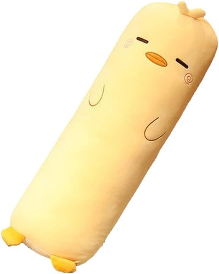 Long-Shaped Pillow Plush Pillow Hugging Pillow Soft Pillow Sleeping Pillow Gift - Yellow - Size 39in - Image 1
