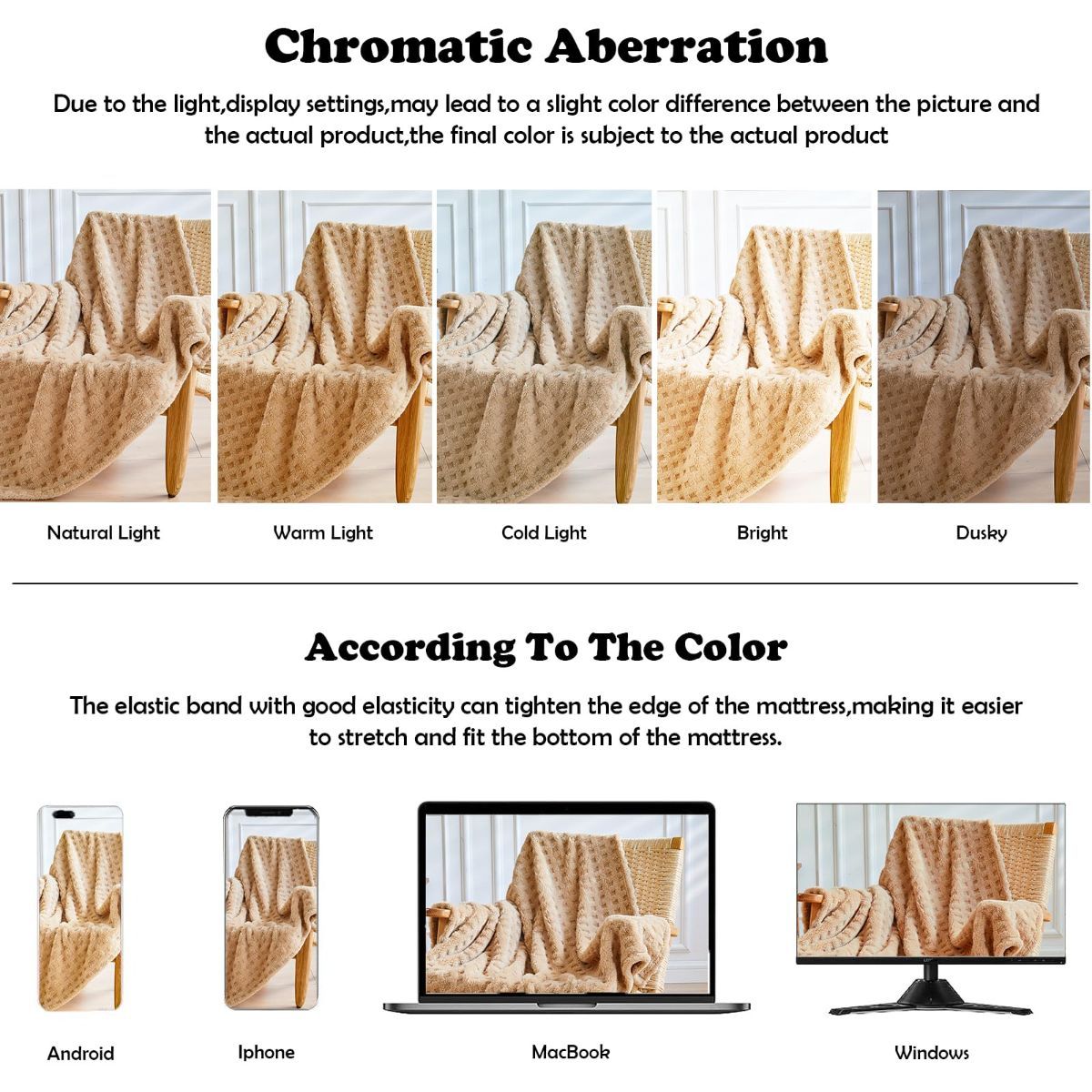 Updated Grey Throw Blanket for Couch and Bed- Super Soft and Warm 3D Checkered Fluffy Fuzzy Fleece Blanket, Luxurious Plush Cozy Blanket for Room Decor Spring - Brown - Size 150cm*200cm - Image 2