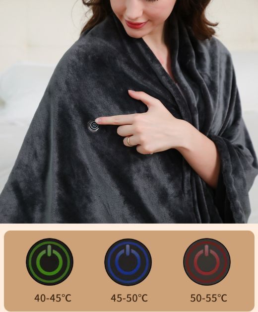 Portable Electric Blanket Heated Throw Low Voltage Blanket Camping Heater Car - Image 4