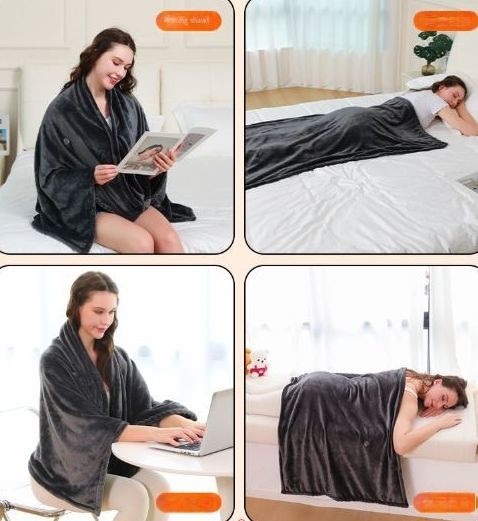 Portable Electric Blanket Heated Throw Low Voltage Blanket Camping Heater Car - Image 8