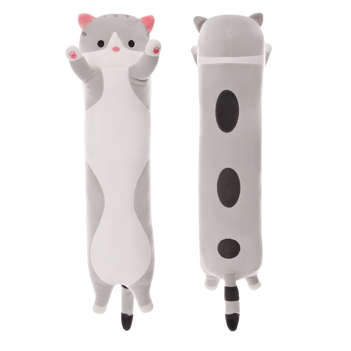 Long Cat Plush Pillow Cat Plush Toy PP Fabric Pillow Soft Cat Pillow Cat-Themed - Gray - Size 51.2 - Image 8