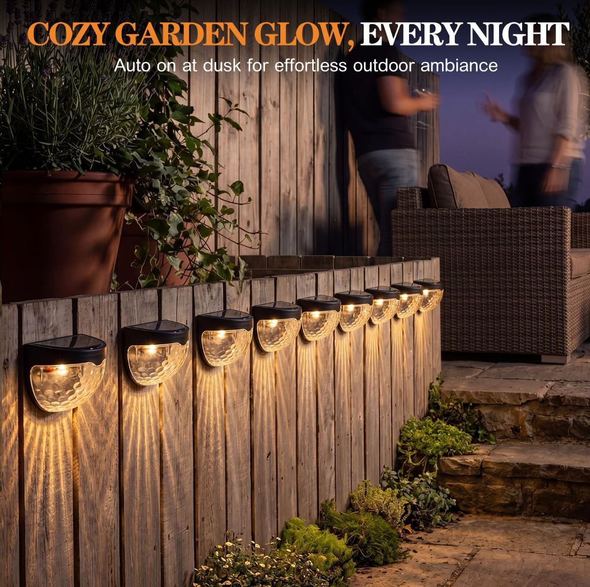 Raised Garden Bed Solar Lights Magnetic with Dusk to Dawn Sensors Wide Angle IPX4 Waterproof Solar Powered Lights Outdoor for Planter Raised Beds Garden Patio Yard Fence, Warm White - Black - Size 1 Pack - Image 6